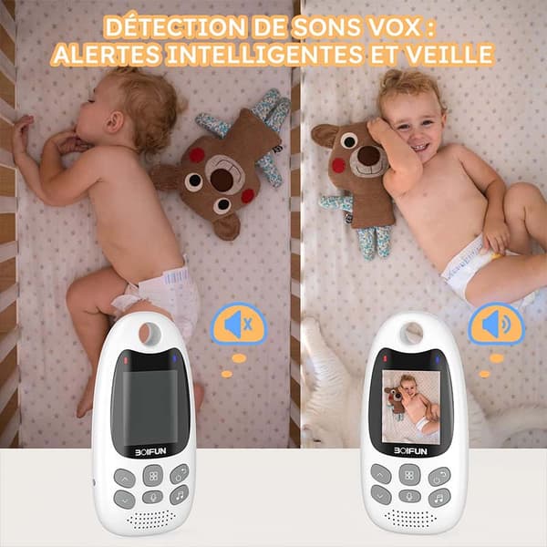 Baby Monitor Kamera, To-Vejs Kommunikation, Nattesyn, Genopladelig