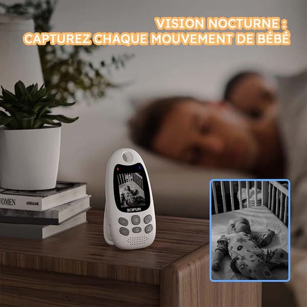 Baby Monitor Kamera, To-Vejs Kommunikation, Nattesyn, Genopladelig