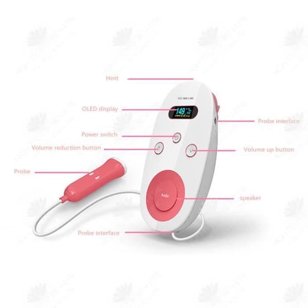 Smart bärbar gravid kvinna babymonitor brusreducerande hjärtslagsdetektor