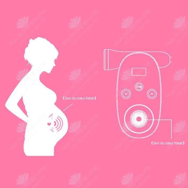 Smart bärbar gravid kvinna babymonitor brusreducerande hjärtslagsdetektor