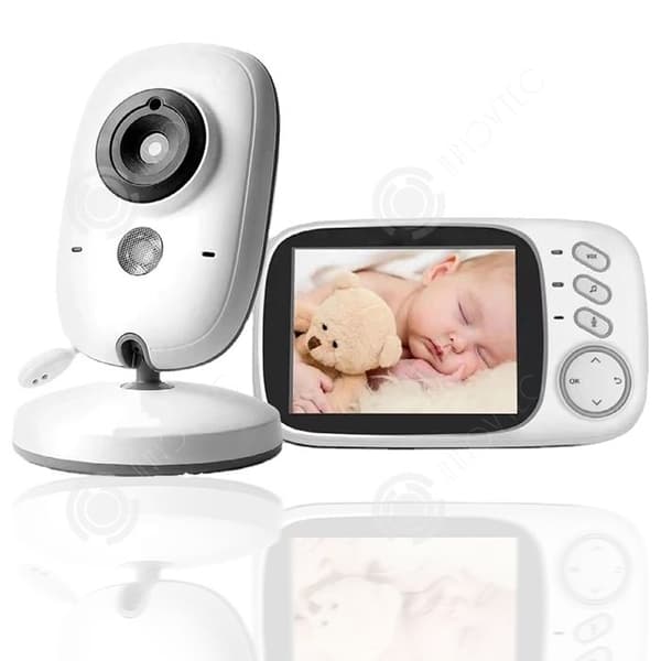 INN Baby Monitor Videokamera 3,2 tum 750 mah Tvåvägs Intercom Temperatur Display Musikuppspelning Video Baby Monitor