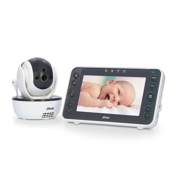 Alecto Video babyvakt med 5" färgdisplay Vit/Antracit