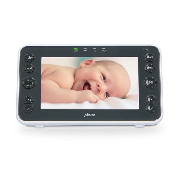 Alecto Video babyvakt med 5" färgdisplay Vit/Antracit