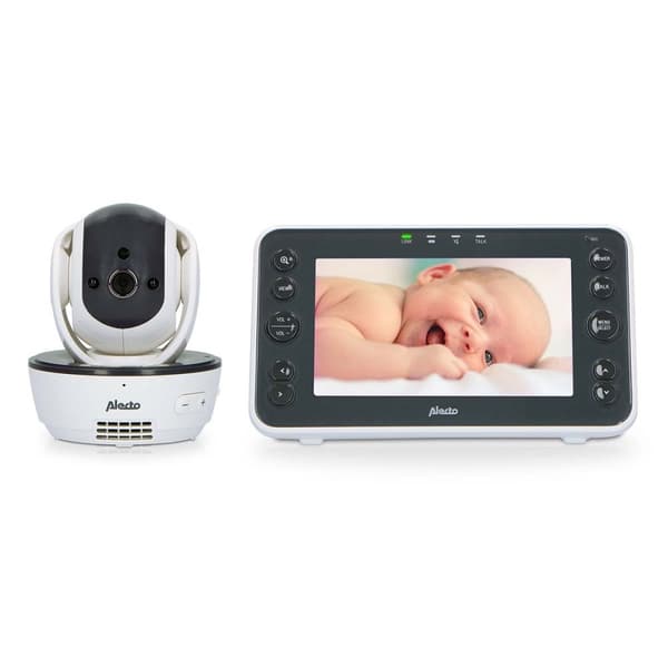 Alecto Video babyvakt med 5" färgdisplay Vit/Antracit