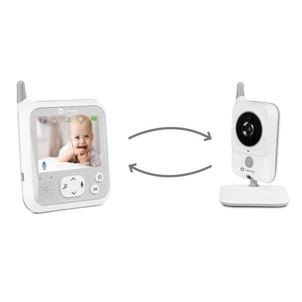 LIONELO Babyline 7.1 - Videobabymonitor - Trådlös - Upp till 40 timmar - Tvåvägskommunikation - Night Vision