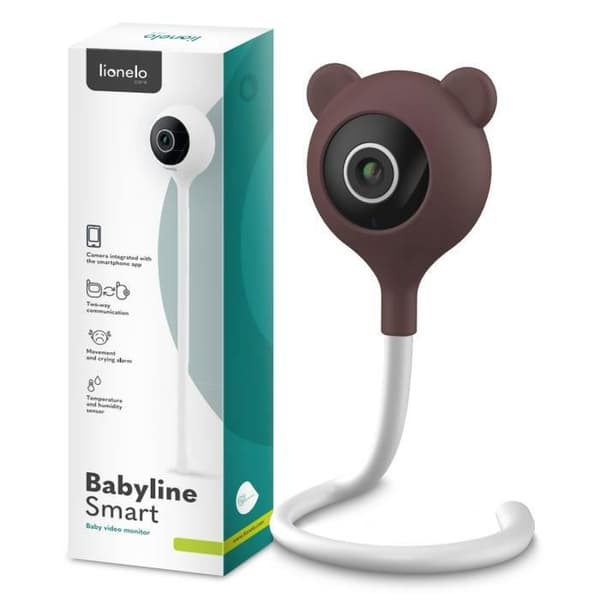 LIONELO Babyline Smart - HD Baby Monitor - 85° - WiFi babykamera - Tvåvägsljud - Night Vision - Temperaturkontroll - USB