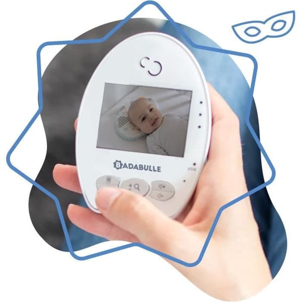 Badabulle Babyphone Baby Online Video - Räckvidd 250m - VOX-läge - Dag/natt-syn