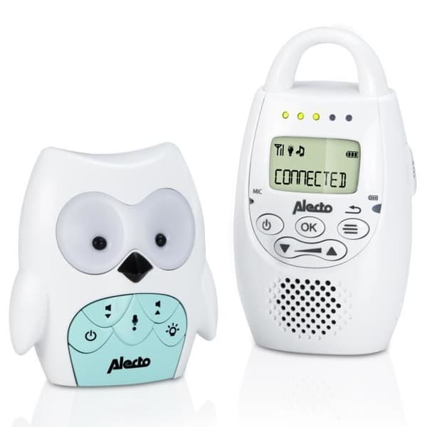 Audio Baby Monitor - Alecto - DBX-84 - Uggla - Vit/Mint - Energibesparande