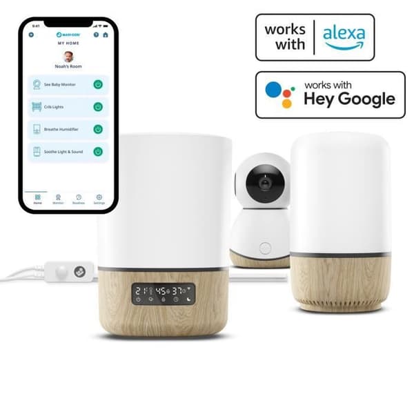 MAXI-COSI Connected se video babymonitor, babymonitor, 1080p HD-kamera, dag- och mörkerseende, tvåvägssamtal, integrerat ljud