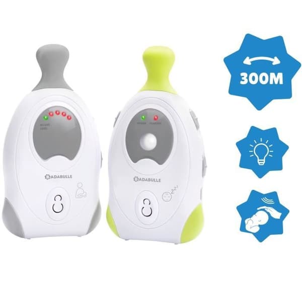 BADABULLE Baby Online 300m Babyphone Audio med nattljus