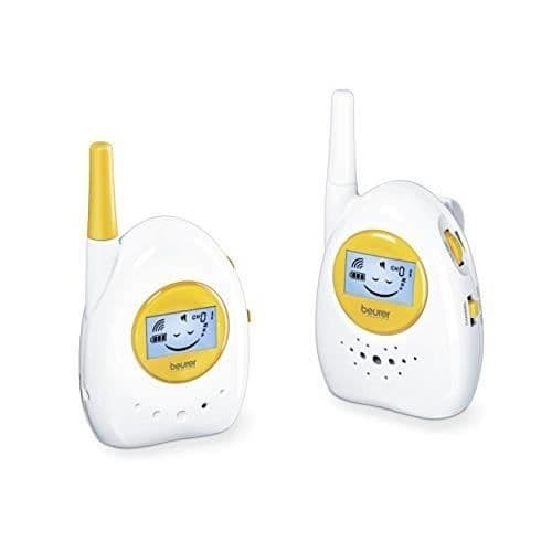 BEURER Basic Analog Baby Monitor - Gul - Blå bakgrundsbelyst skärm - Räckvidd 800m