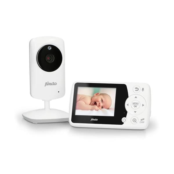 Alecto DVM-64 - Babymonitor med kamera och 2,4" färgskärm, vit