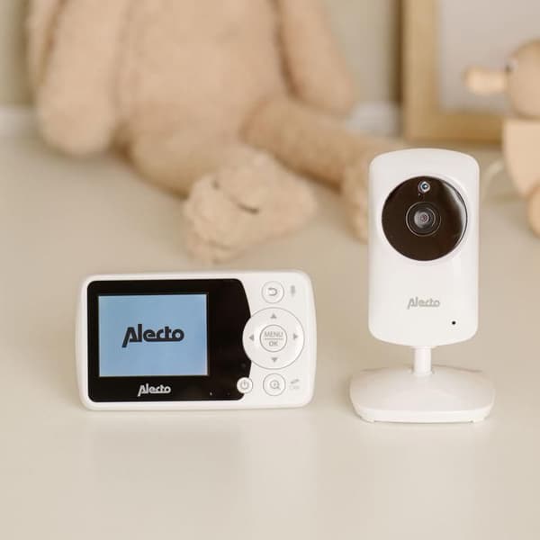 Alecto DVM-64 - Babymonitor med kamera och 2,4" färgskärm, vit