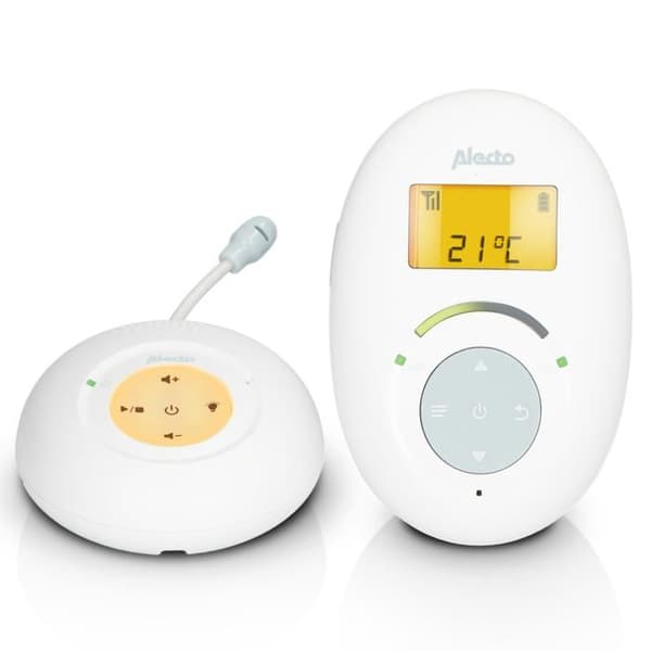 Alecto DBX120 - Full Eco DECT babyvakt med display, vit/blå