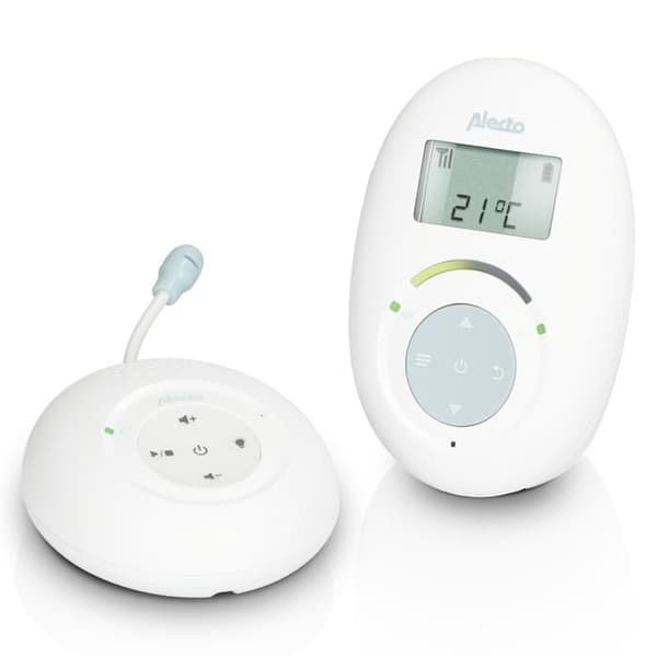 Alecto DBX120 - Full Eco DECT babyvakt med display, vit/blå