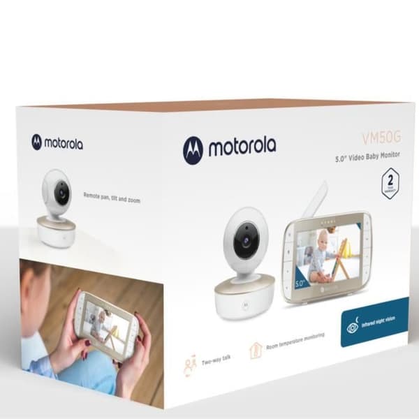 Video babyvakt - MOTOROLA - VM50G - Färgskärm - Digital - USB uppladdningsbar