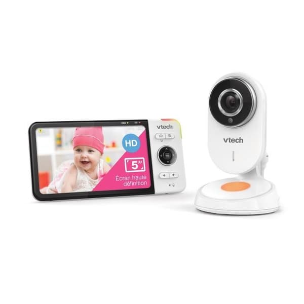 VTECH - Wide View HD Video Baby Monitor (5 Ultra Flat HD Screen - Night Light) - BM818