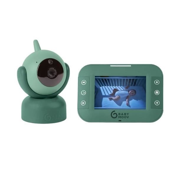 Babymoov Baby Monitor Video Yoo Master - Moottoroitu kamera 360° näkymällä - Uniteknologia - Yönäkö Vihreä