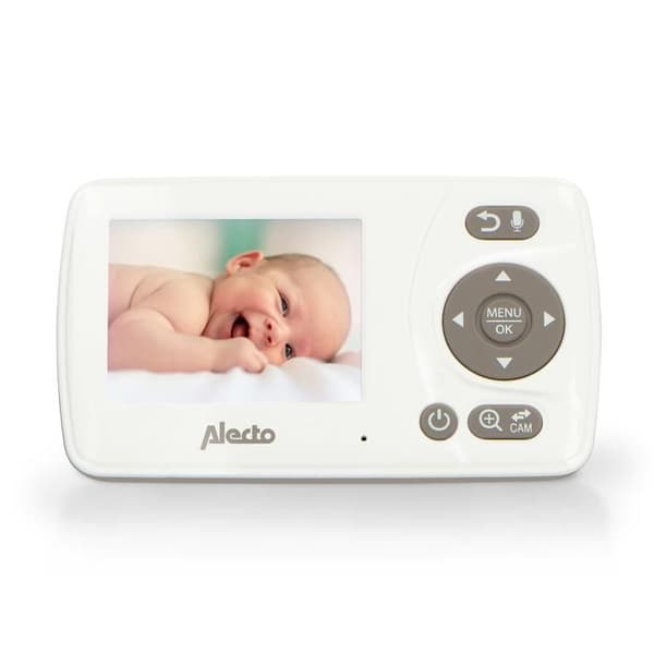 Alecto DVM-71 - Babymonitor med kamera och 2,4" färgskärm, vit/taupe