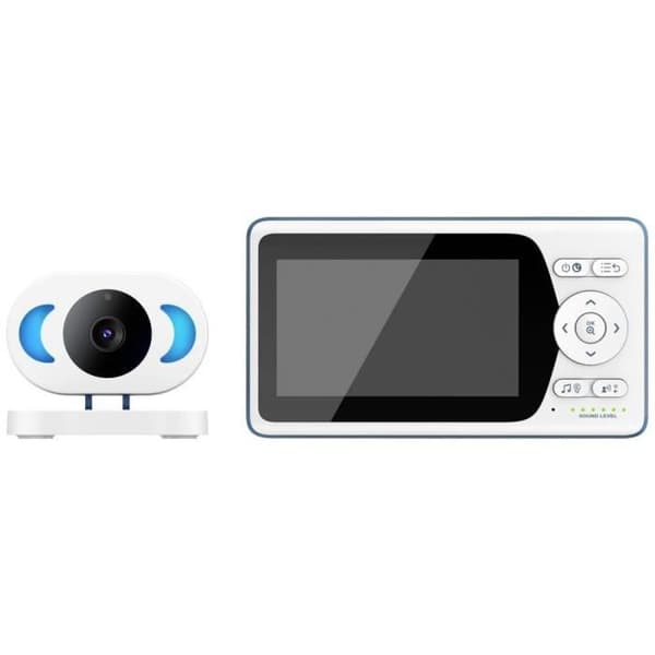 Babymonitor med 2,4 GHz Wi-Fi-kamera - TELEFUNKEN - VM-F400 - Digital - Färgskärm - USB uppladdningsbar