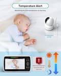 Miniatyrbild 5 av 9: OBOSOE Baby Monitor med Stort 5" Skärm | Tvävägsljud & 2x Zoom