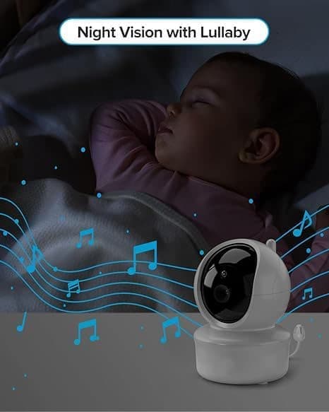 OBOSOE Baby Monitor med Stort 5" Skärm | Tvävägsljud & 2x Zoom