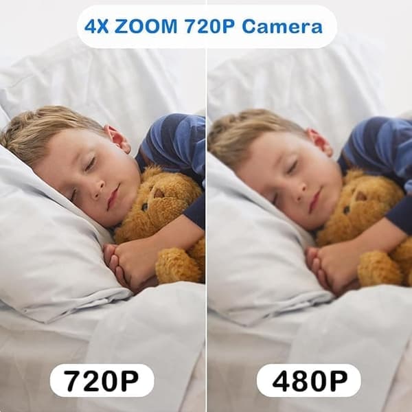 OBOSOE Baby Monitor med Stort 5" Skärm | Tvävägsljud & 2x Zoom