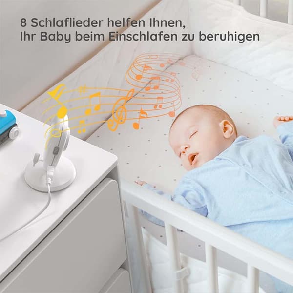 Babymonitor, 3,2 tum LCD-skärm, tvåvägskommunikation, nattseende