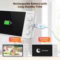 Miniatyrbillede 2 af 4: Baby Monitor, 2K HD Kamera, 5,5 Tommer LCD Skærm, To-Vejs Lyd