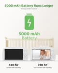 Miniatyrbild 4 av 4: Trådlös Baby Monitor med HD-skärm, 1000ft Räckvidd, Nattsyn