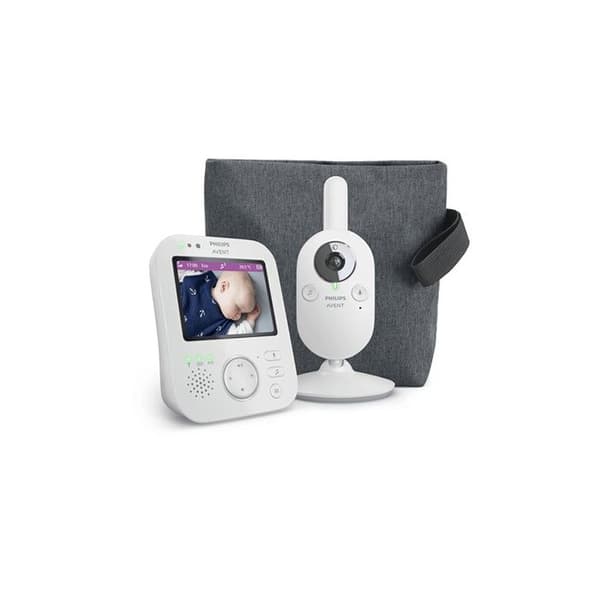 SCD892/26 Videobabyalarm 300 meter rækkevidde / 3,5' farveskærm med 2x zoom / Vuggeviser - Natlys - Temperatur - Eco-tilstand