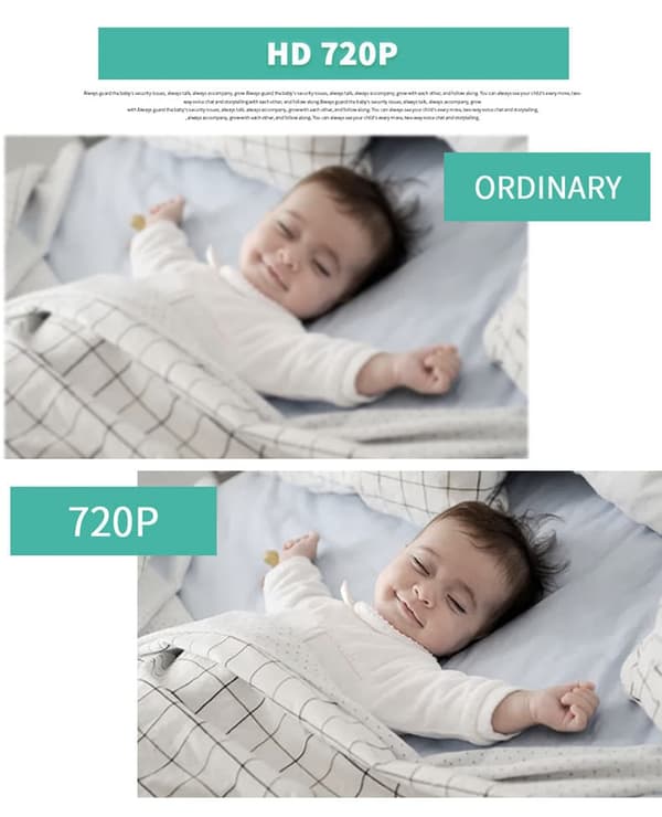 Lollanda Babyalarm VB603 Baby Monitor Kamera Trådløs Lytning 2,4 GHz LCD Til Børn Med Temperatursensor, Intercom Support