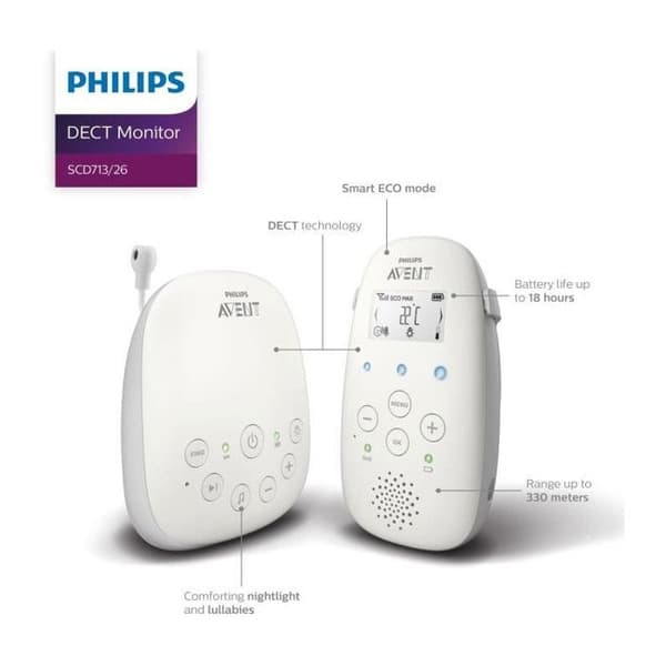 Philips Avent scd713/26 Babyvakt, Vit