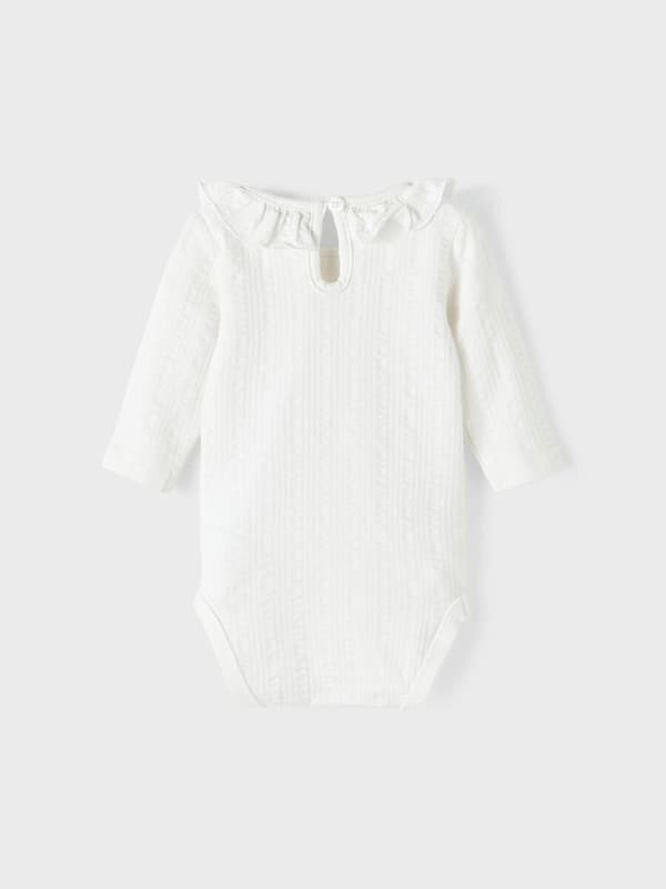 Name it Baby Body Vit med Volang, Storlek 74