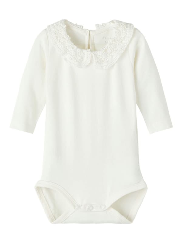 Name it Babybody med blondekrave, størrelse 80