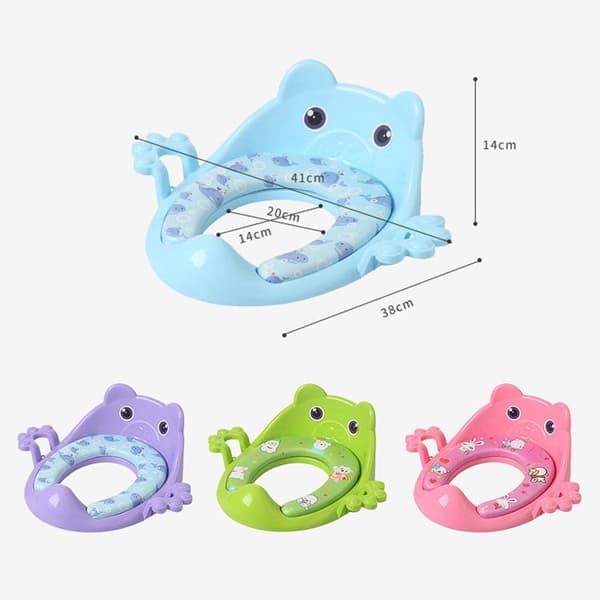 Toilet Training Baby Travel Potty Seat Portable Toilet Seat Infant Chamber Pots Cartoon Toilet(Purple)