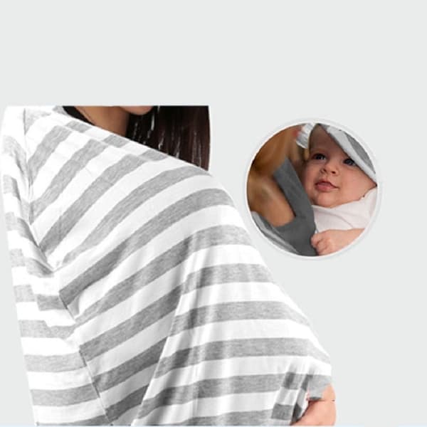 Multifunctional Cotton Nursing Towel Safety Seat Cushion Stroller Cover(Black Dots on White)