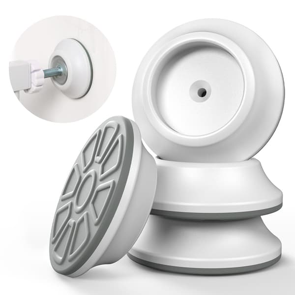 Paket med 4 Baby Gate Väggskydd, Säkerhetsväggkoppar för Barnportförlängning, Tryckmonterad Gate Extension Set, Vit