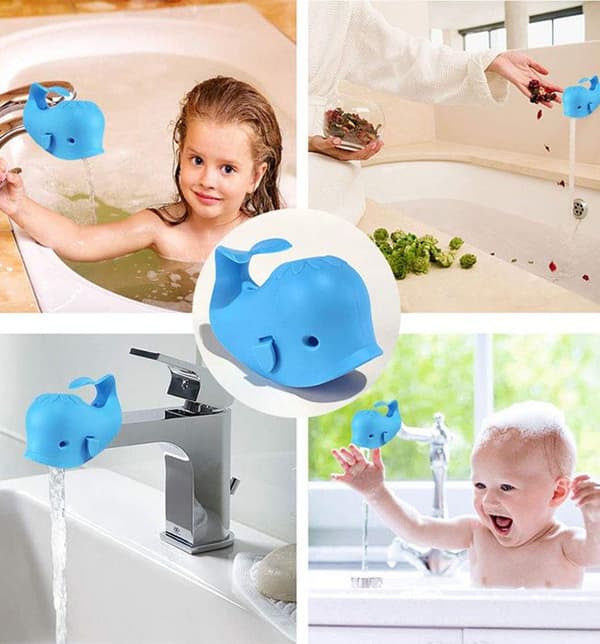 TD® Universal Baby Badkar Kran Kåpa Kåpa Tätning Barn Dusch Säkerhet Kåpa Blå Gummi Djurleksak