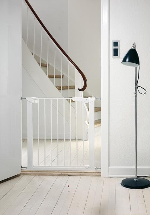Premier Pressure Gate XL med 4 st förlängningar BabyDan, 99-106,3 cm vit
