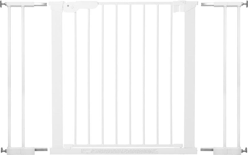 Premier Pressure Gate XL med 4 st förlängningar BabyDan, 99-106,3 cm vit