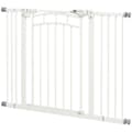 Miniatyrbild 1 av 9: Rootz Dog Gate - Trappport - Automatisk stängning - Enhandsmanövrering - Säkerhetsport - Rund dubbelhäftande tejp - Stål-PA - Vit - 100cm x 4cm x 76cm