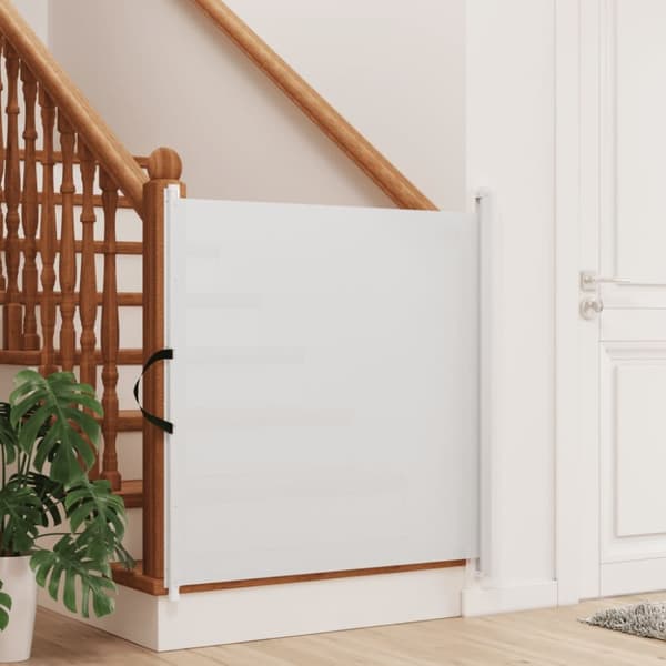 vidaXL udtrækkelig låge til kæledyr 82,5x125 cm hvid - Sikkerhedslåger