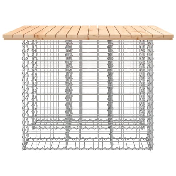 Trädgårdsbänk gabion-design 100x102x72 cm massiv furu