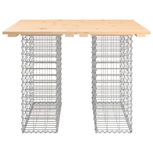 Trädgårdsbänk gabion-design 100x102x72 cm massiv furu