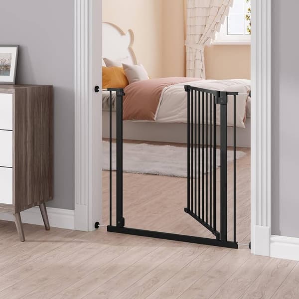 Rootz Safety Door Gate - Barnport - Baby Gate - Justerbar metallram - Enkel installation - 75-87cm x 76cm x 2,5cm
