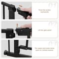 Miniatyrbild 6 av 9: Rootz Safety Door Gate - Barnport - Baby Gate - Justerbar metallram - Enkel installation - 75-87cm x 76cm x 2,5cm