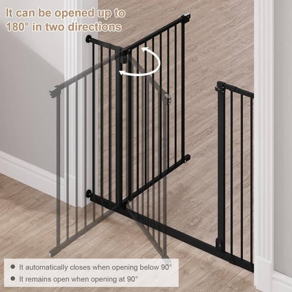 Rootz Safety Door Gate - Barnport - Baby Gate - Justerbar metallram - Enkel installation - 75-87cm x 76cm x 2,5cm