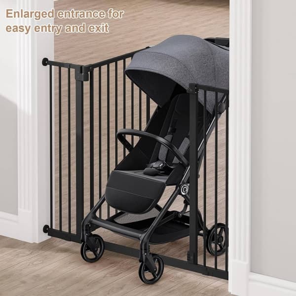 Rootz Safety Door Gate - Barnport - Baby Gate - Justerbar metallram - Enkel installation - 75-87cm x 76cm x 2,5cm