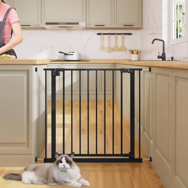 Rootz Safety Door Gate - Barnport - Baby Gate - Justerbar metallram - Enkel installation - 75-87cm x 76cm x 2,5cm